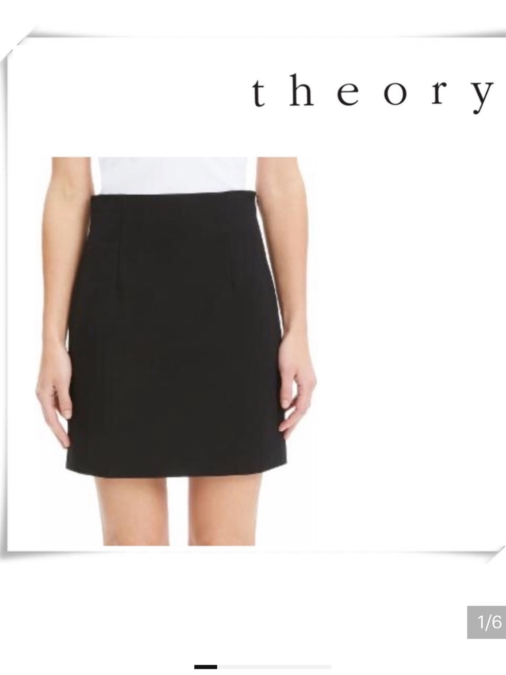 Theory Bergdorf Goodman A Line Skirt Black